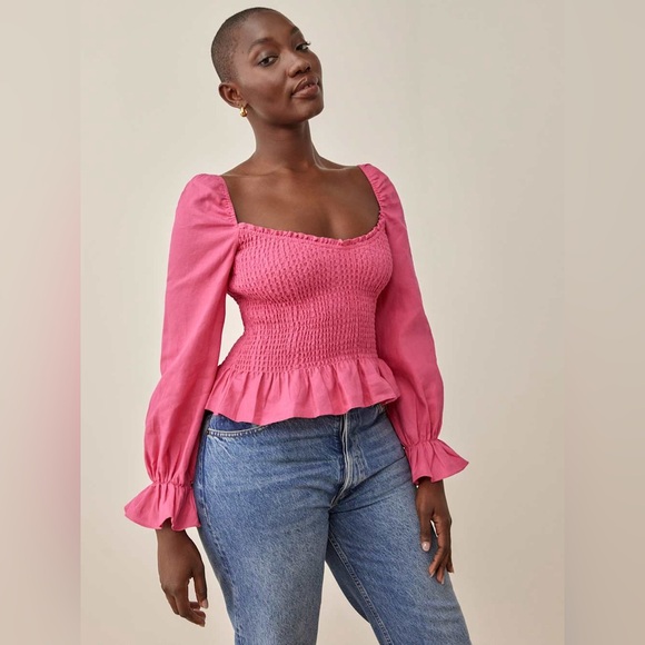 Reformation Tops - Reformation Cambria linen top, S